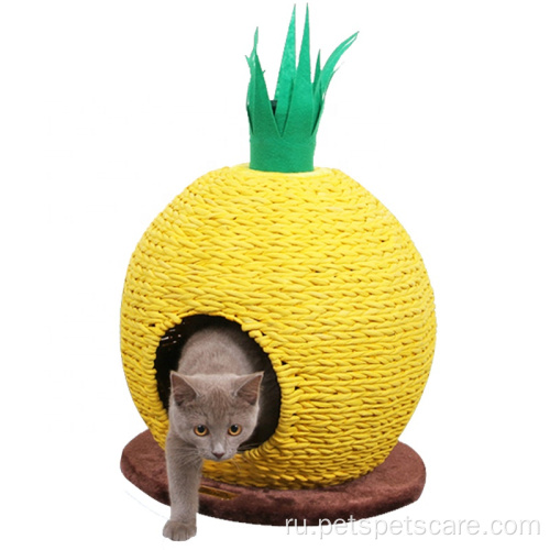 Кошачье дерево и игрушка-когтеточка для кошек сизалевый ковер